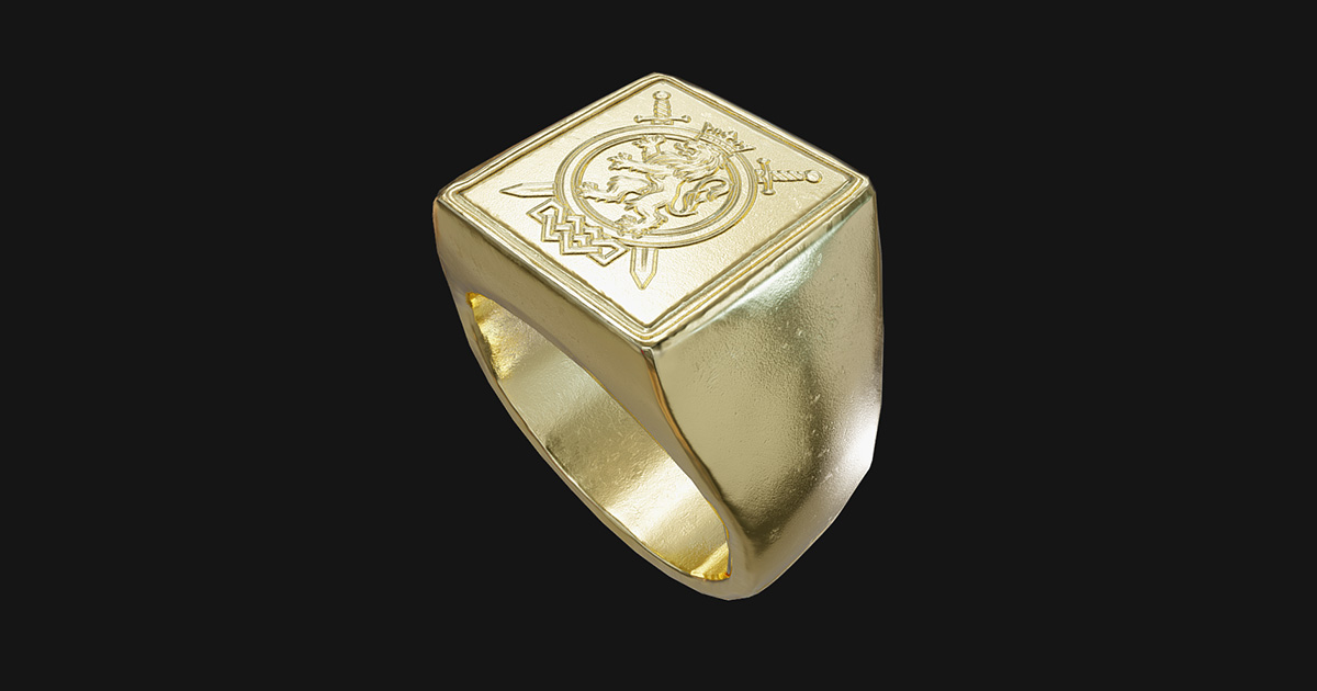 Gold Signet Ring - Game-Ready 3D Model | Props | Unity Asset Store