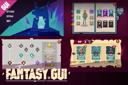 Stylized Fantasy GUI - HUD & UI Pack