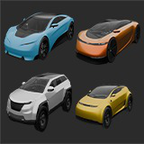 Futuristic Car Pack (4 Vehicles)