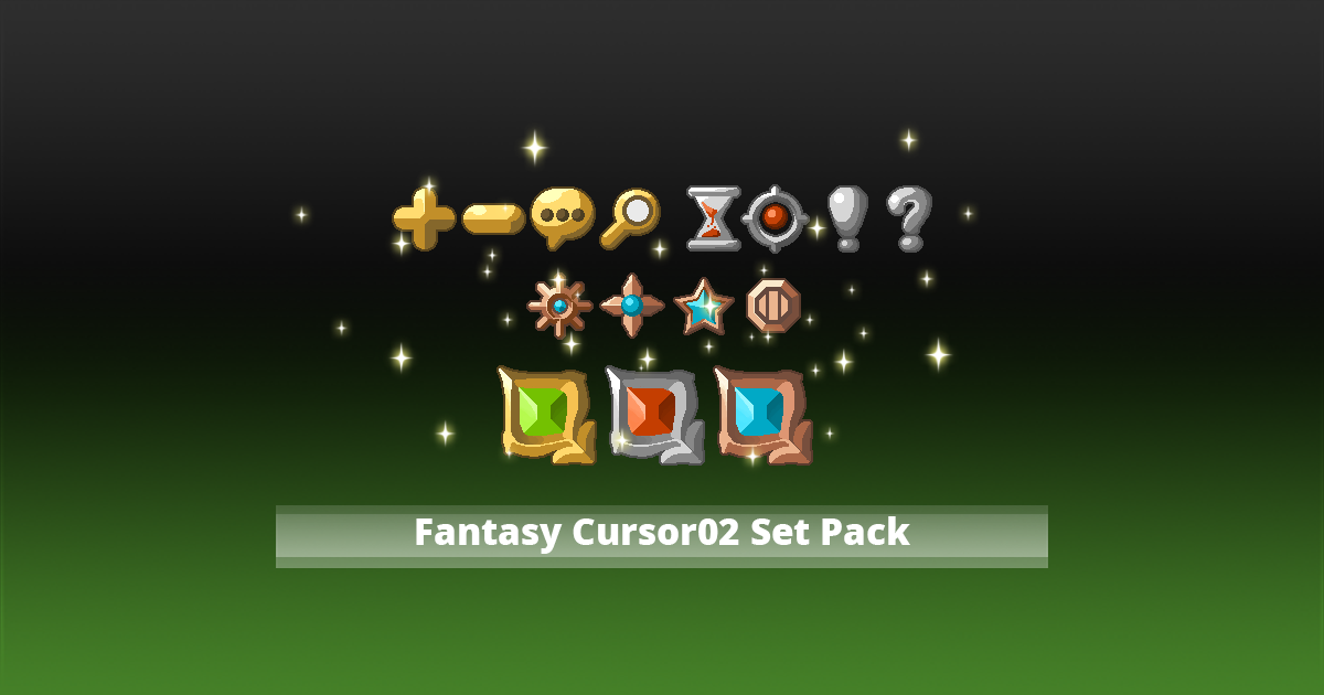 Fantasy Cursor02 Set Pack | 2D Icons | Unity Asset Store