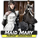 Maid - Housekeeper Mary- Stylized Fantasy Character