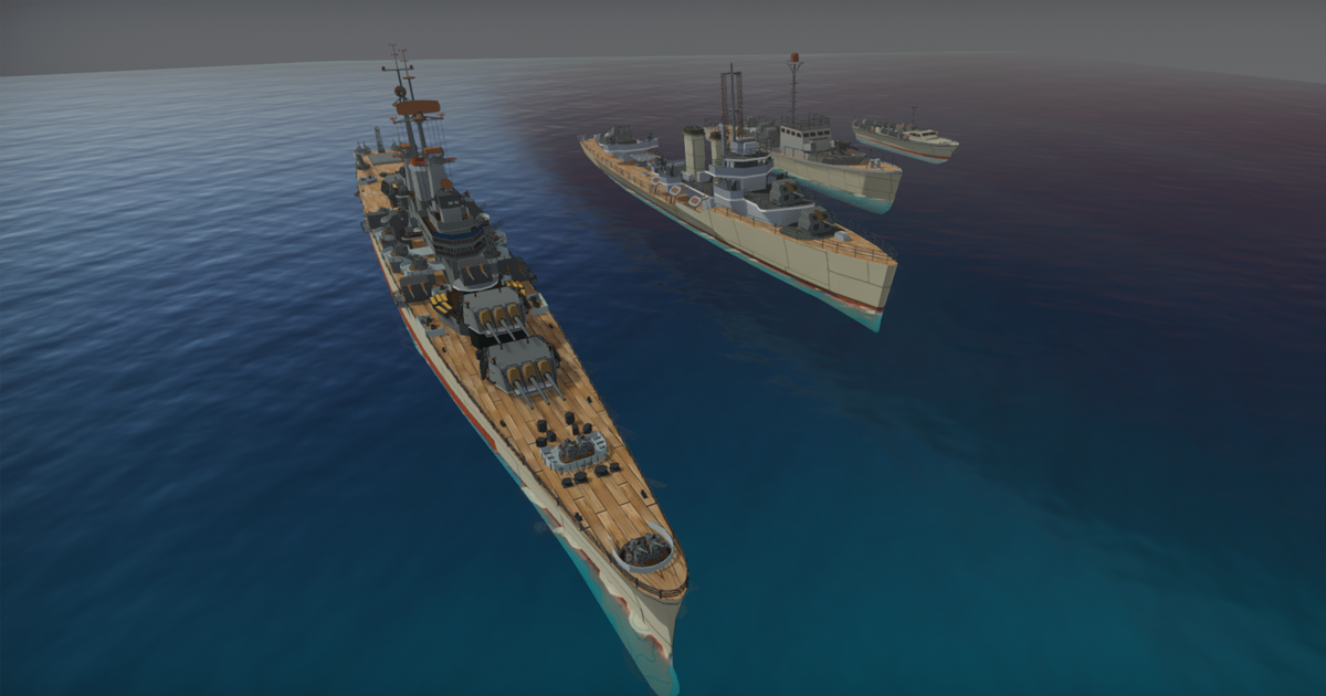 Stylized warships | 3D Sea | Unity Asset Store