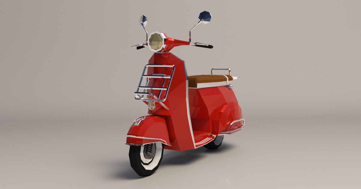 Low Poly Scooter 03 | 3D Land | Unity Asset Store