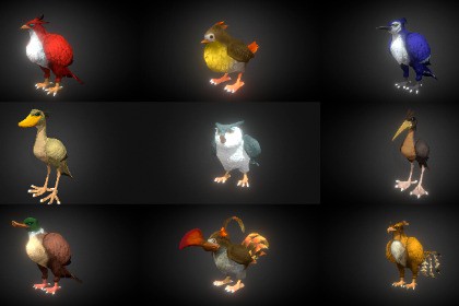 Pack - Elemental Smalls Birds