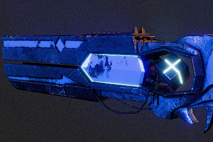 Cyberpunk Revolver - Sci-Fi Energy Revolver