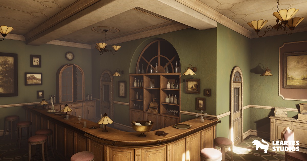 VintageBar Interior Environment | 3D 주변환경 | Unity Asset Store