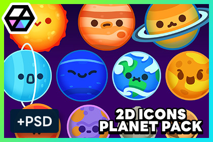 2D Icons - Planet Pack