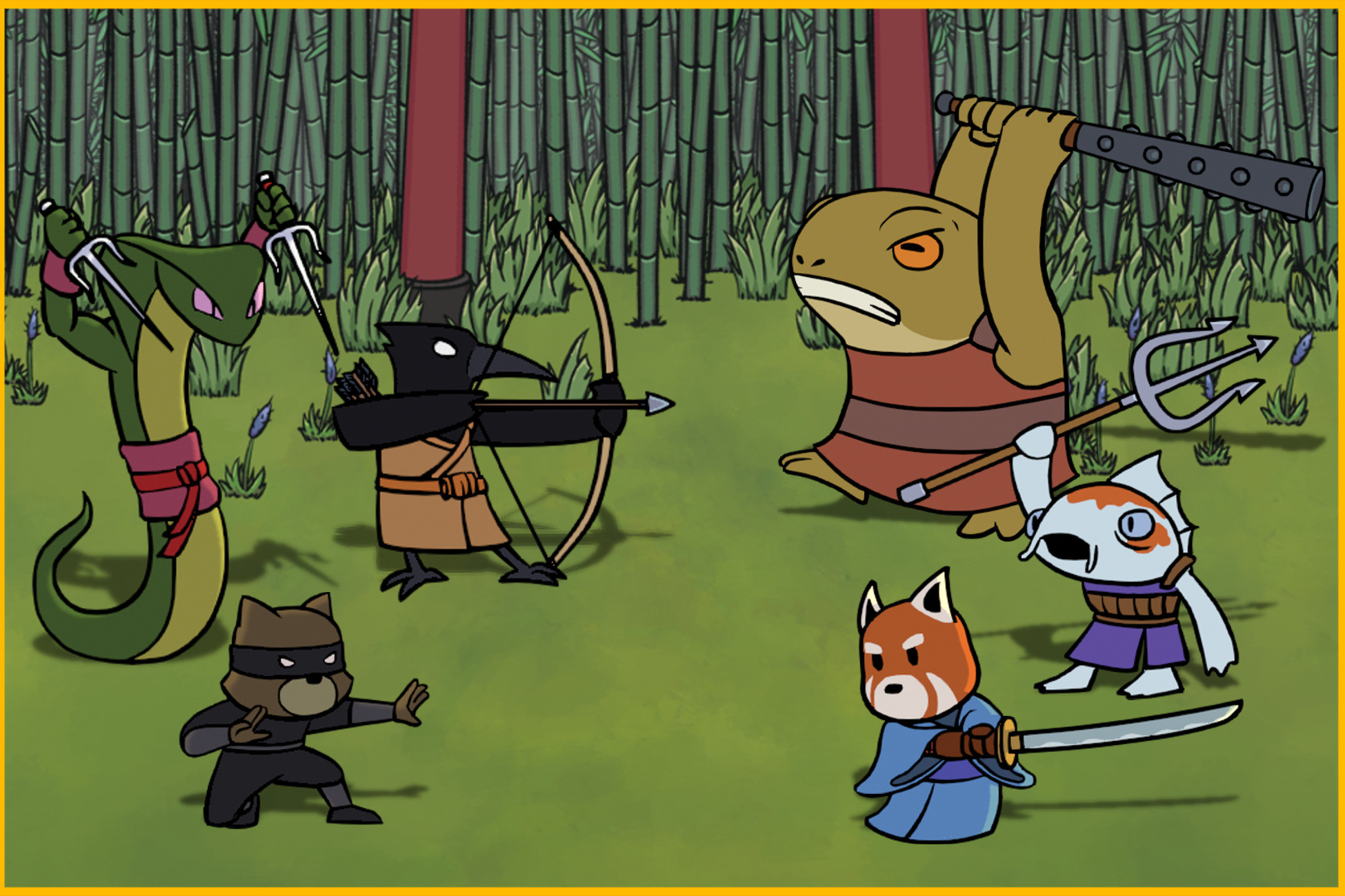 Hand Drawn Samurai Characters