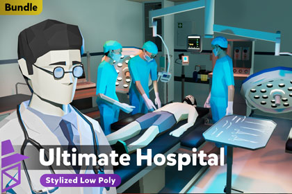 Ultimate Low Poly Hospital Bundle