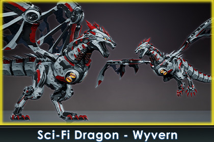 Sci-Fi Dragon Wyvern