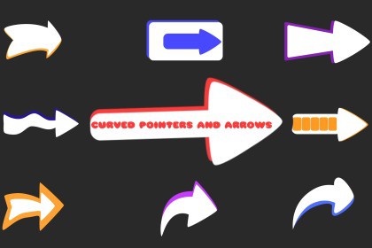 Curved Pointers And Highlight Arrows