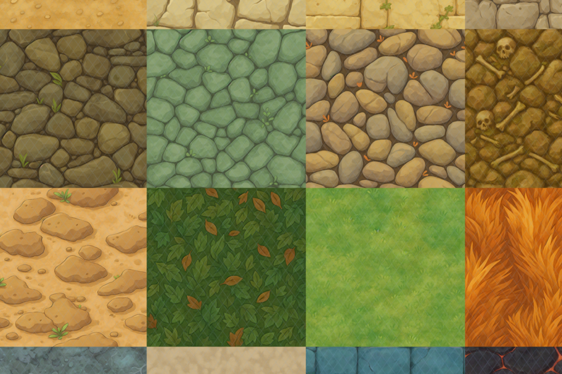 2d Tile Texture Kalponic Painterly Texture Pack (30 Tiles) | 2D Textures & Materials ...