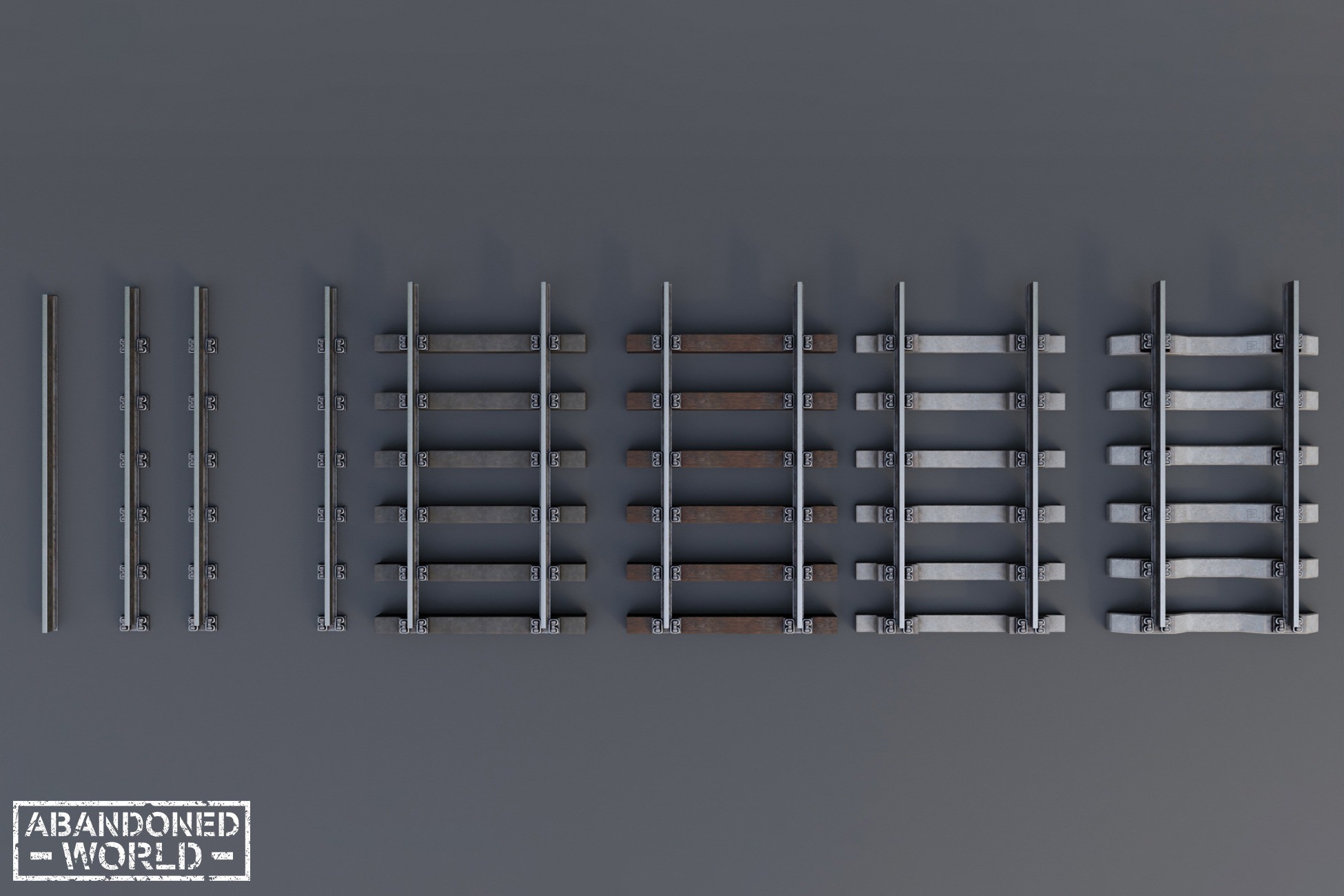 Rail Way Set | 3D Industrial | Unity Asset Store