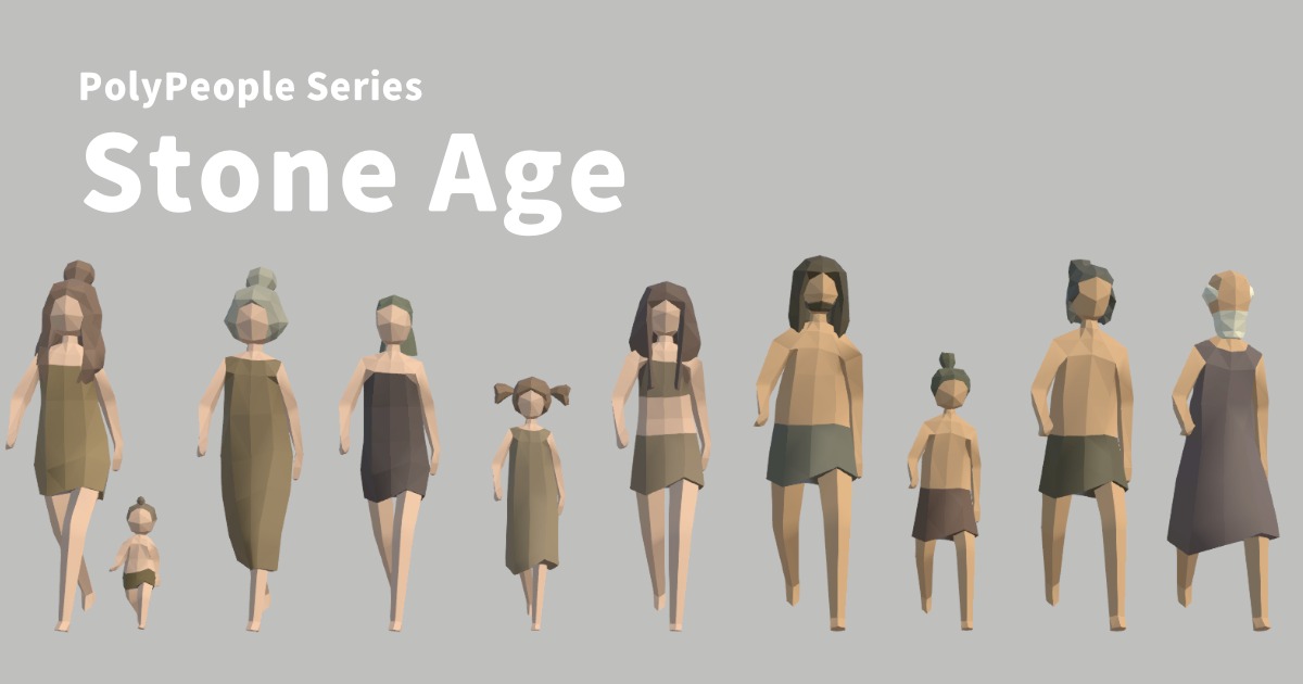 PolyPeople Series - Stone Age | 3D Characters | Unity Asset Store