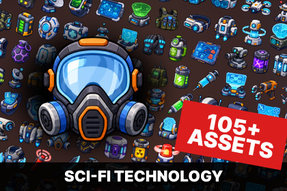 Sci-Fi Technology Robotics Energy Security Equipment Icons Pack