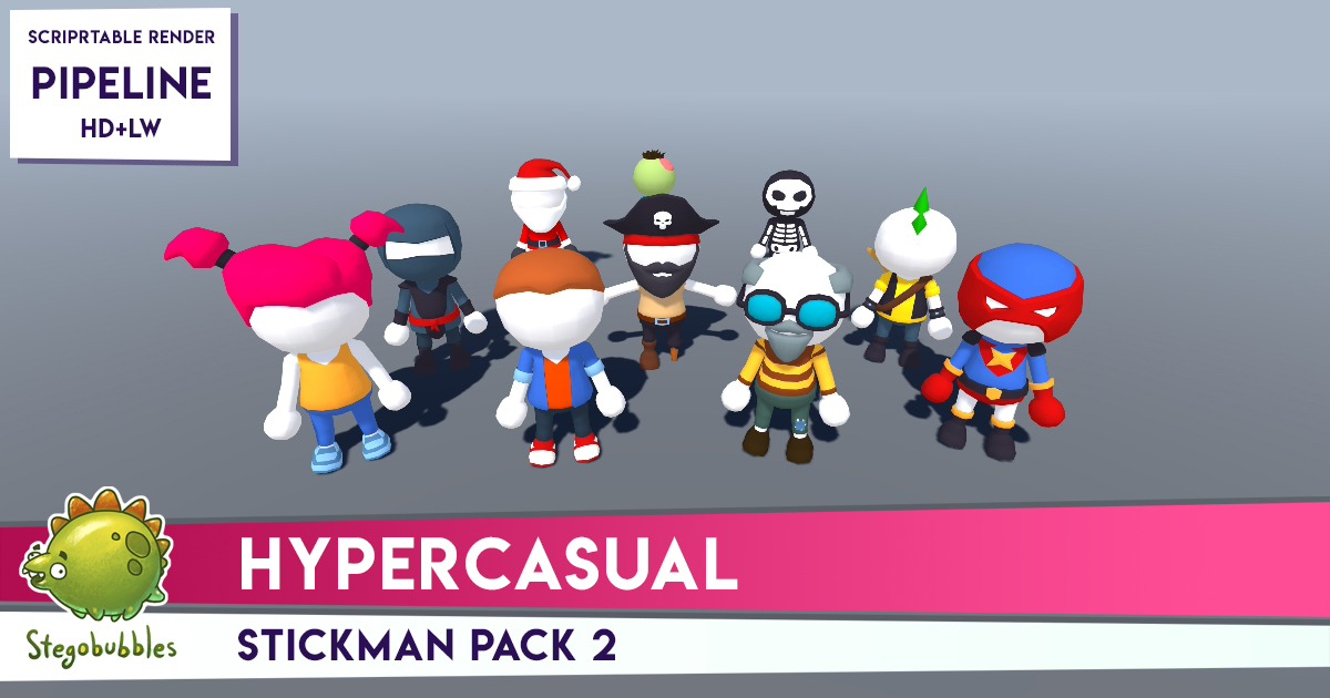 HYPERCASUAL - Stickman Pack 2 | Characters | Unity Asset Store
