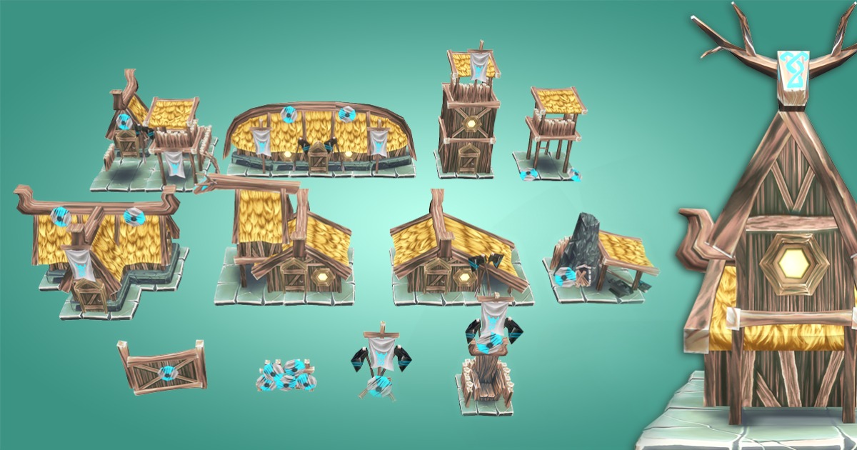 Viking RTS Fantasy Buildings | 3D Fantasy | Unity Asset Store