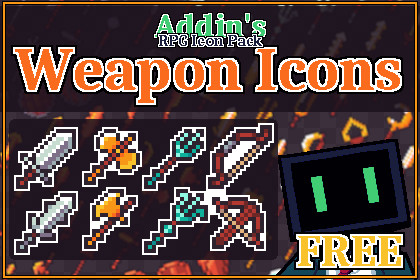 Addin's FREE Weapon Icons - RPG Icon pack