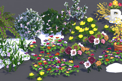 Stylized Flowers Pack 3 - Winter Garden