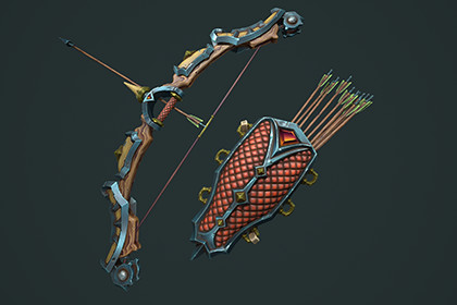 Knight Bow Quiver Arrow