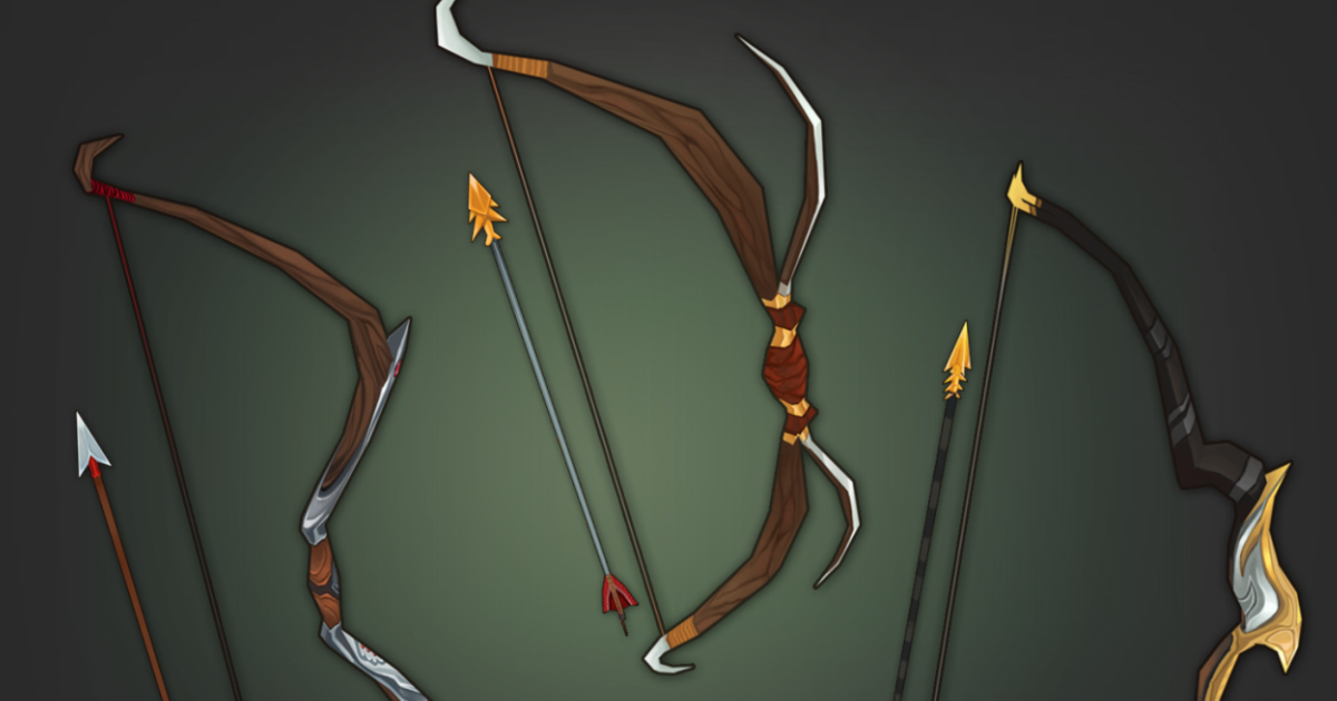 Stylized Fantasy Bows & Arrows | 3D Weapons | Unity Asset Store