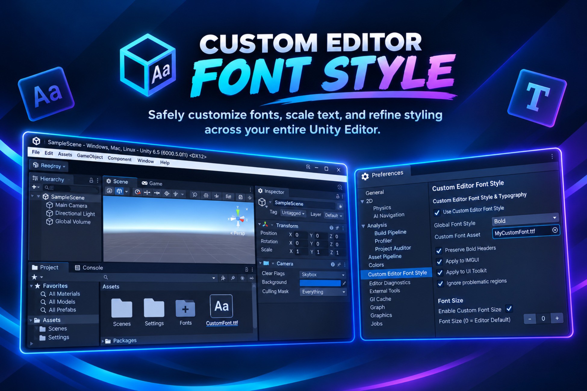 Custom Editor Font | Utilities Tools | Unity Asset Store