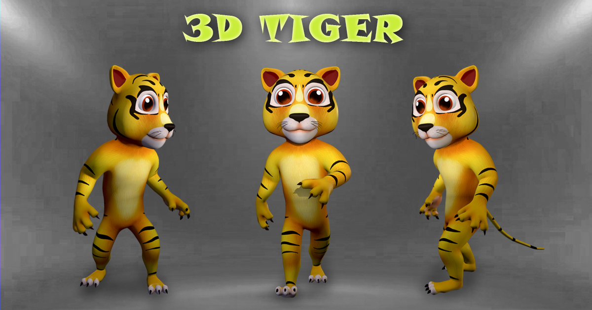 Tiger Unity Humanoid Cartoon Tiger Pack | 3D Humanoids | Unity Asset Store