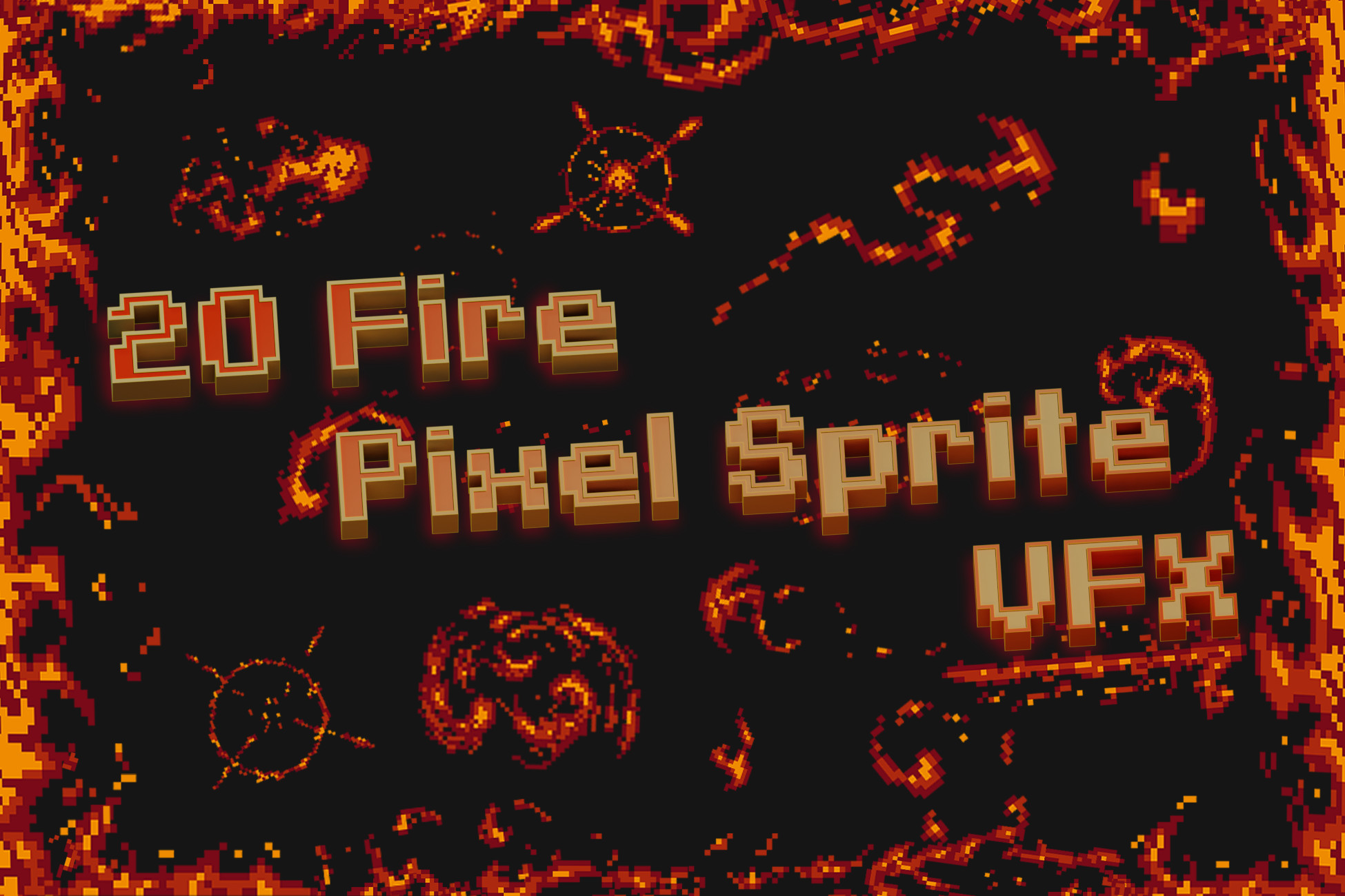 20 Fire Pixel Sprite VFX | 2D Textures & Materials | Unity Asset Store