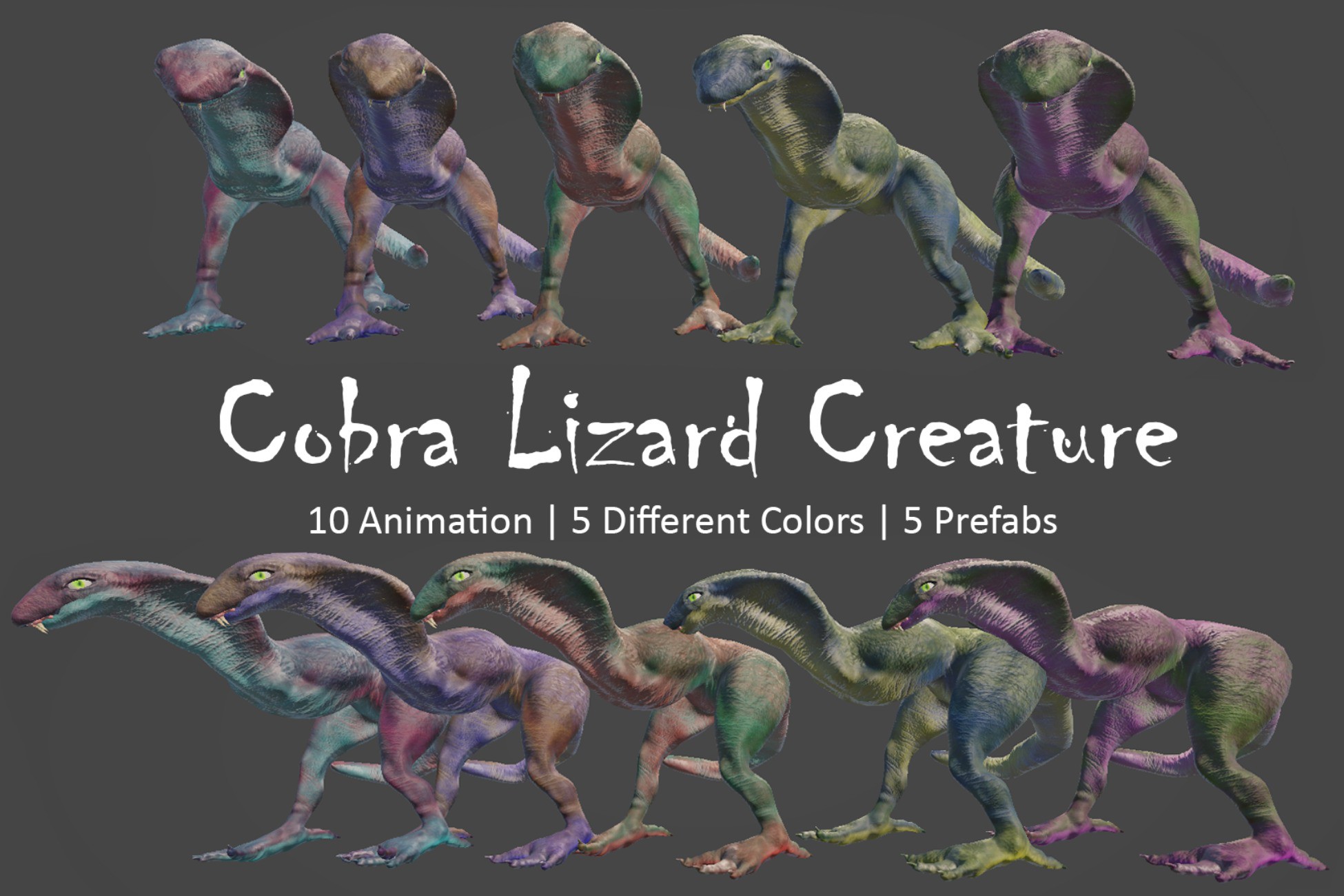 Procedural Animation Unity Lizard Cobra Lizard Creature | 3D クリーチャー | Unity Asset Store