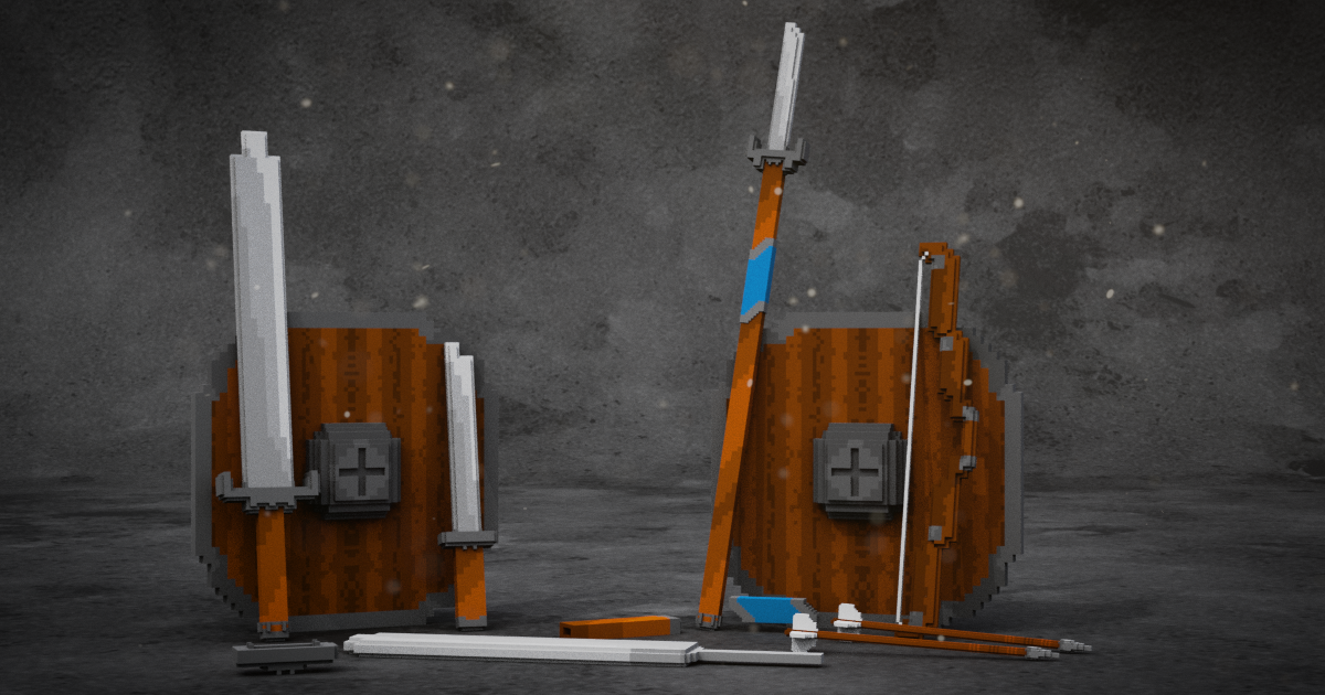 3D Pixel Item Pack | 3D Weapons | Unity Asset Store