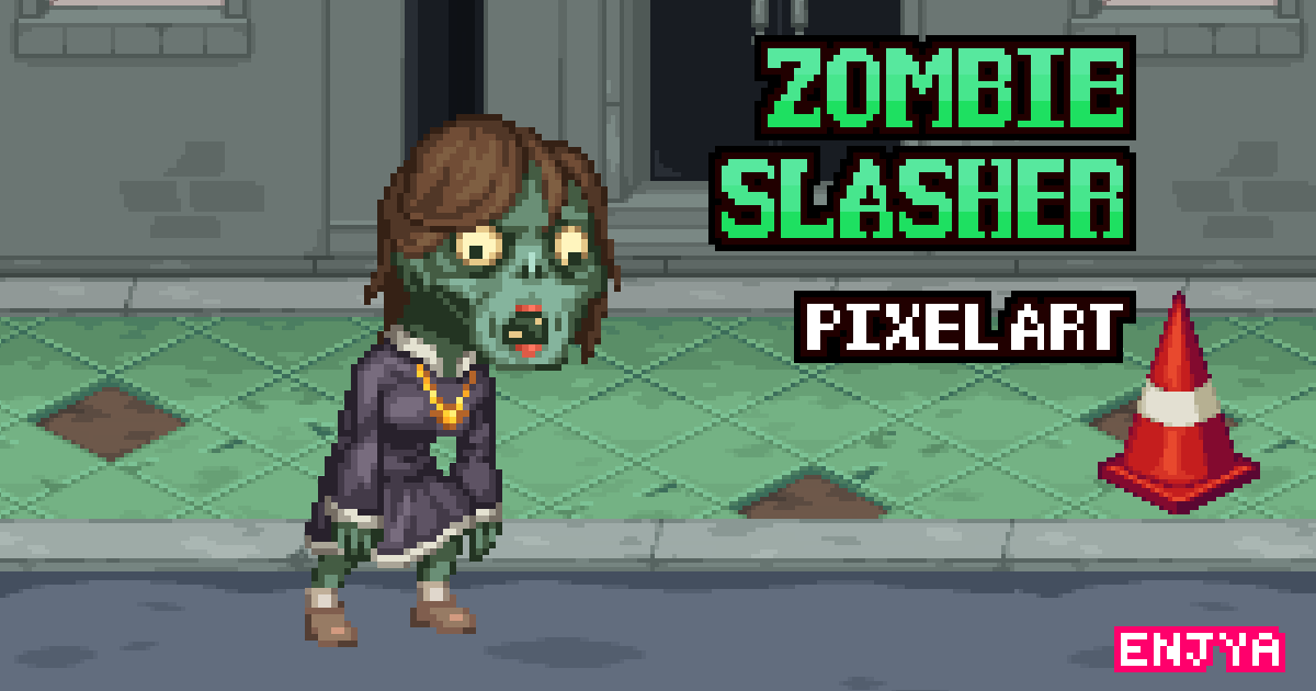 zombie slasher: Lady Zombie (monster) | 2D Characters | Unity Asset Store