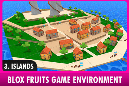 Blox Fruits game environment Low poly game ready