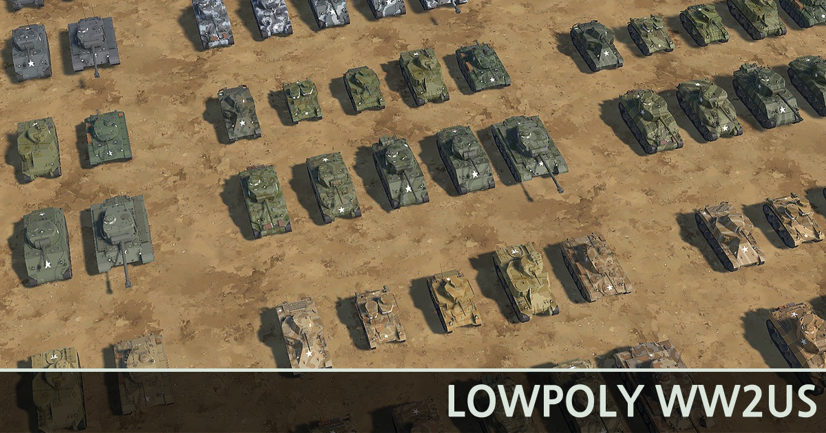 LowPoly WW2US | 3D Land | Unity Asset Store