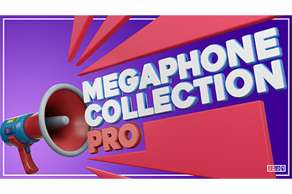 3D Megaphones Collection PRO