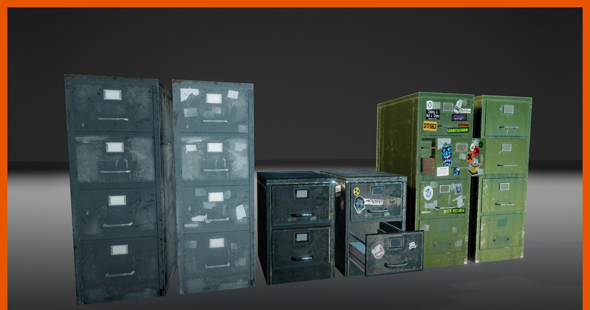 Filing Cabinets Collection | 3D Furniture | Unity Asset Store