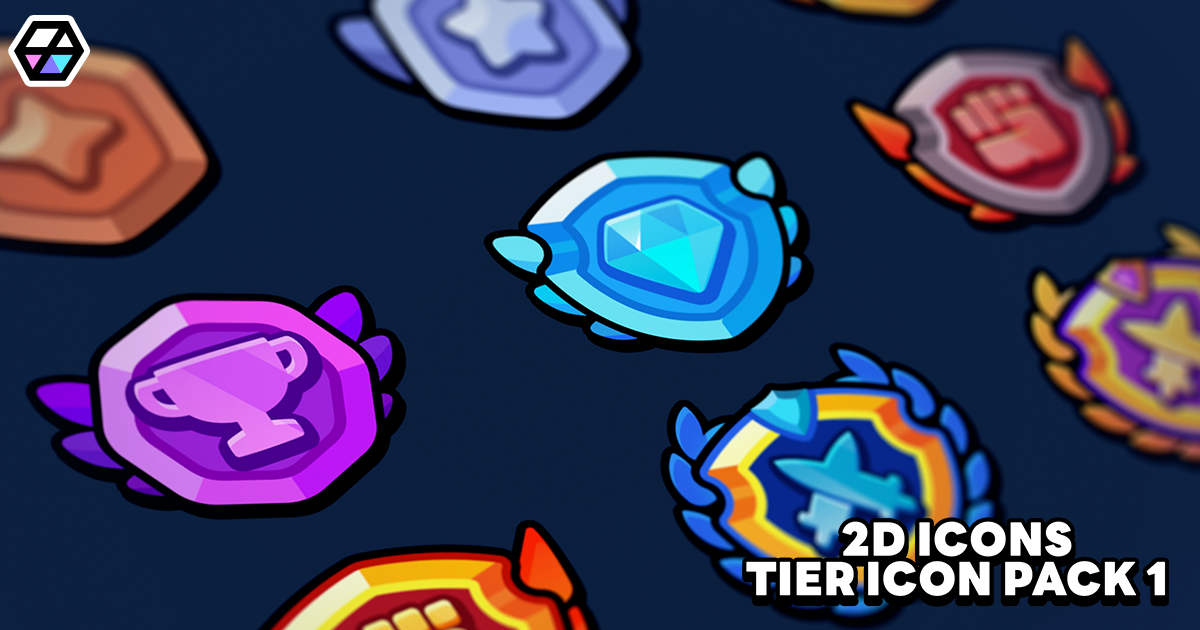 2D Icons - Tier Icon Pack 1 | 2D 图标 | Unity Asset Store