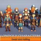 LowpolyCharacters_Dwarf and Halfling
