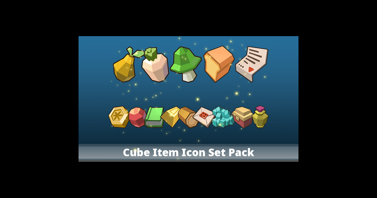 Cube Item Icon Set Pack | 2D Icons | Unity Asset Store