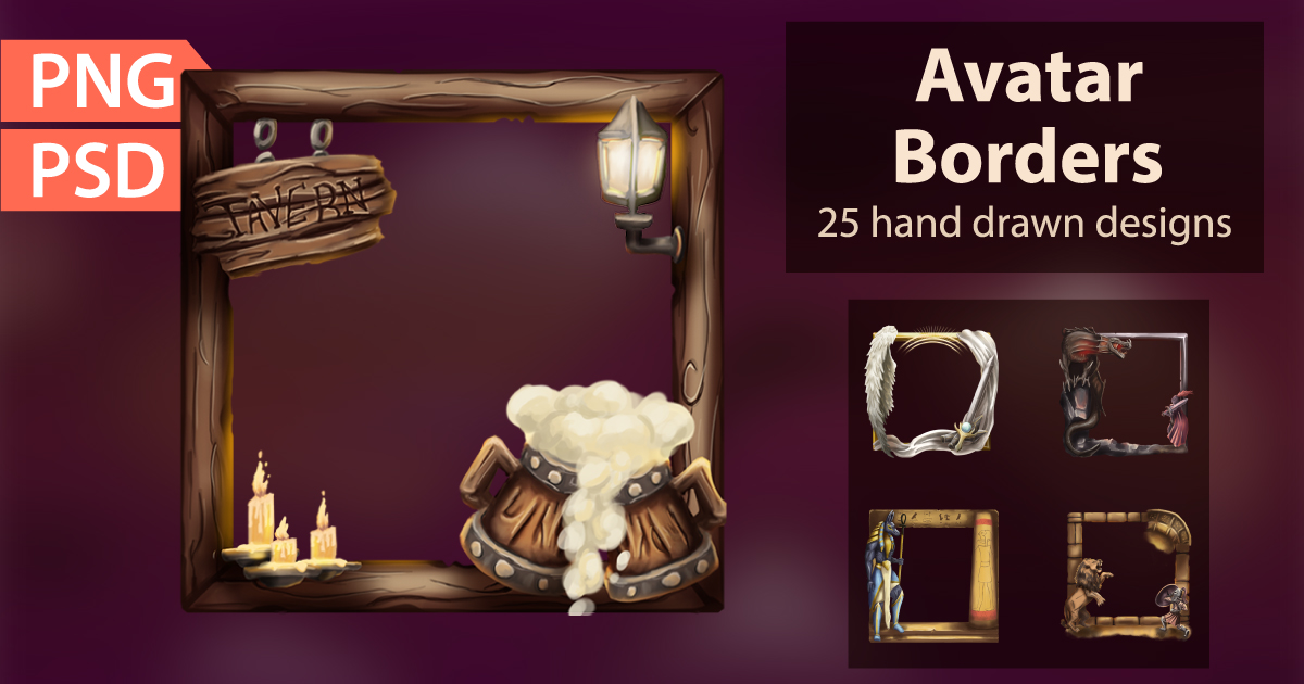 Stylized Avatar Borders | 2D 图标 | Unity Asset Store