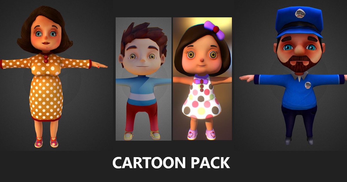 Cartoon pack | 3D Characters | Unity Asset Store