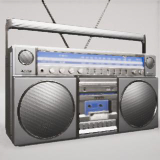 80s Boombox A Silver Clean