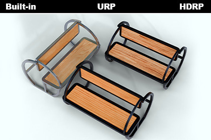 Modern Folding Bench and Table Set 3 Color Variants 3D Model