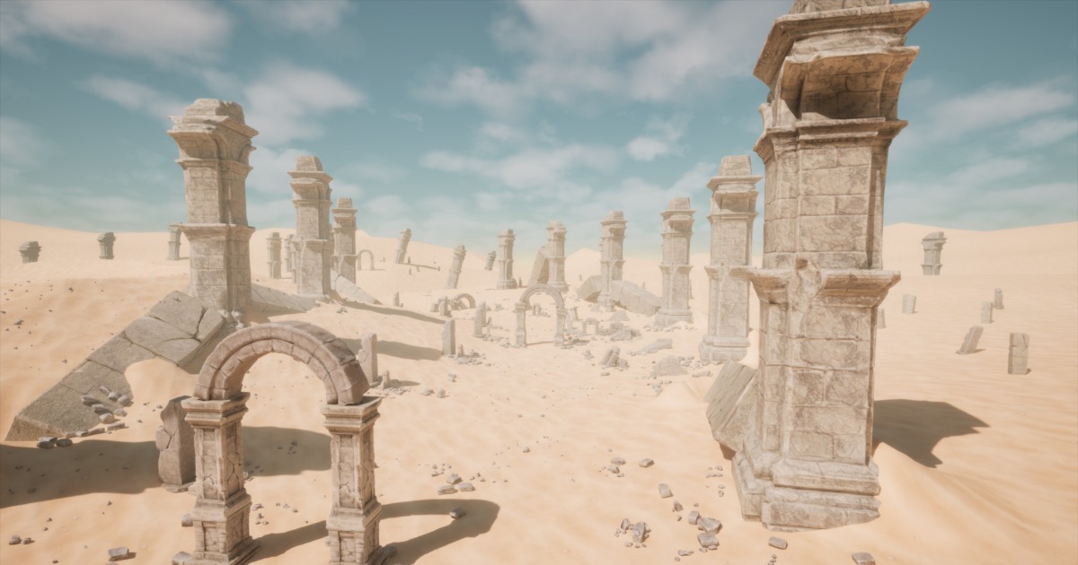 Realistic Ruins - Free Sample | 3D Historic | Unity Asset Store image.
