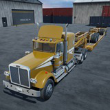 Lowboy semi truck