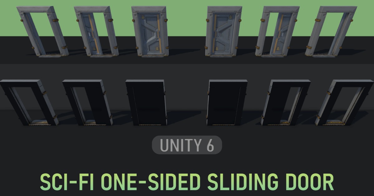 Sci-Fi One-Sided Sliding Door (Invisible Outside Frame) | 3D Props ...