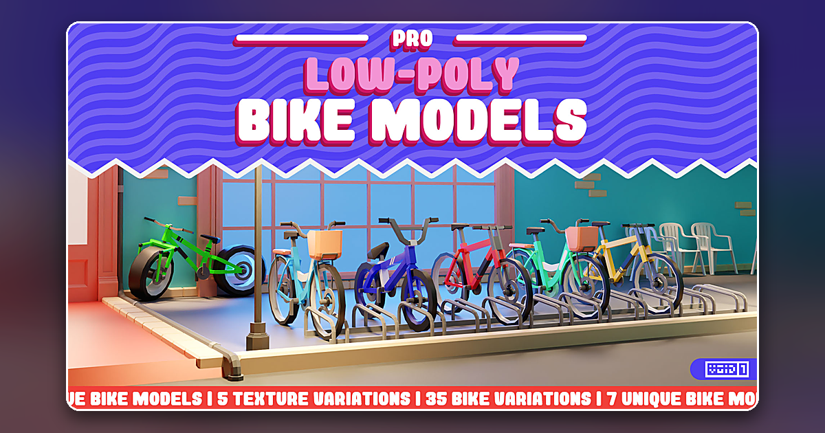 Low Poly Bike Models | 3D Land | Unity Asset Store