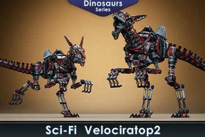 Sci-Fi Velociraptor 2