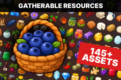 Natural Resources Farming Crops Food Minerals Crafting Materials Icons Pack