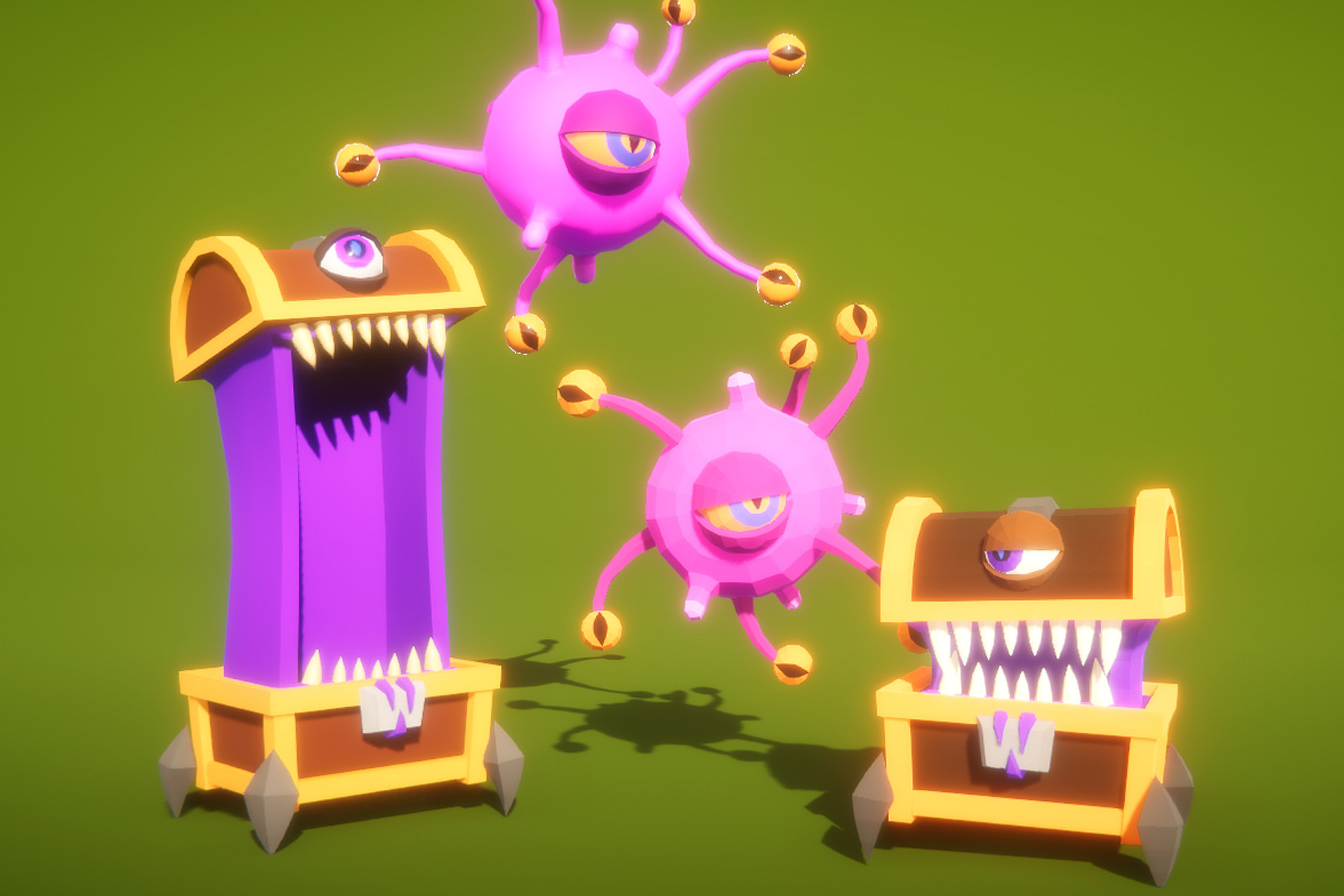 Rpg Monster Partners Pbr Polyart 3d Creatures Unity Asset Store