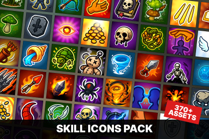 Fantasy RPG Skill Icons Pack for Abilities Spells Magic Combat Strategy